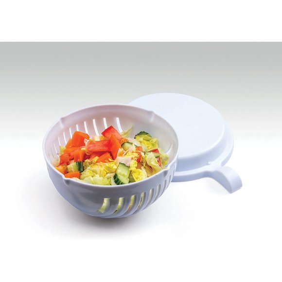 Lazle Other - Salad Maker Cutter Chopper Bowl Strainer Cutting Board Easy Fast Fruit Vegetable
